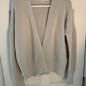 Cozy Summer Pale Blue Baggy Open Cardigan- S